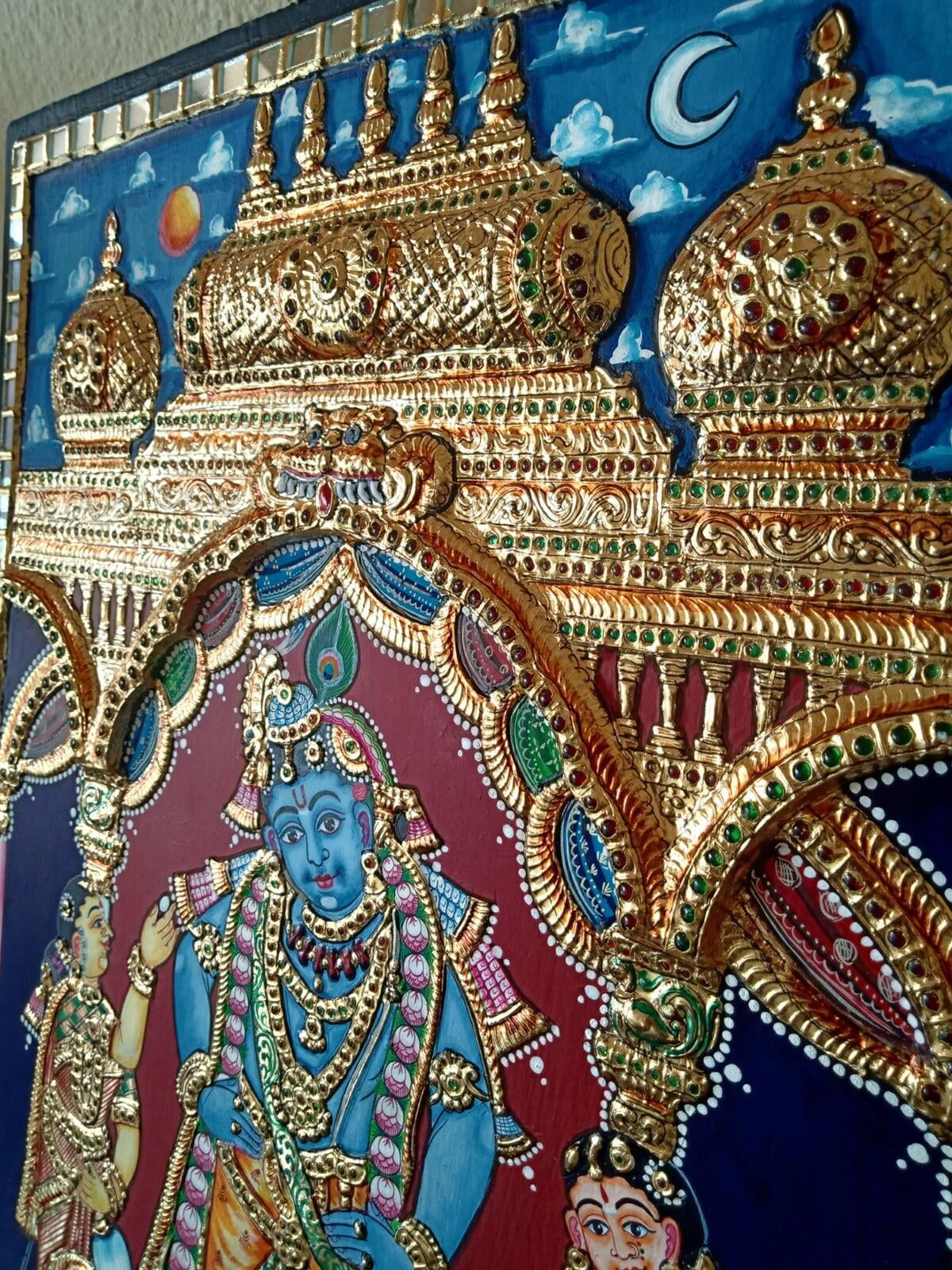 A fully completed Tanjore Painting A fully completed Tanjore Painting