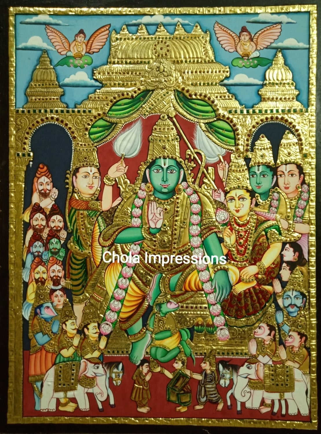 Ramar Pattabishekam Tanjore Painting
