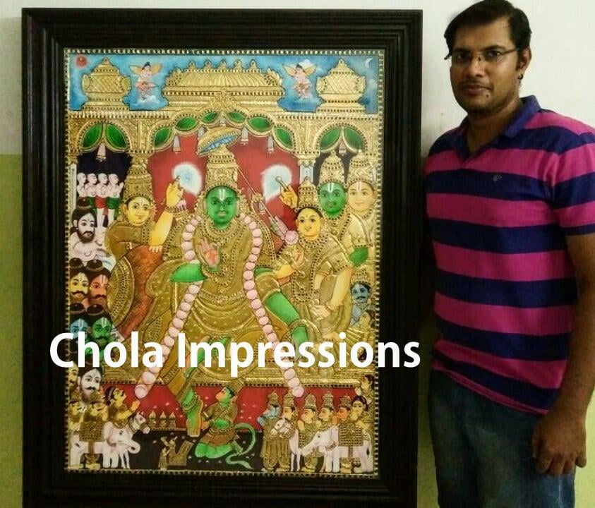 Ramar Pattabishekam Tanjore Painting