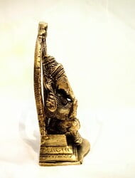 Vinayagar Brass Statue with Prabavali - 13 cm x 8 cm Vinayagar Brass Statue with Prabavali - 13 cm x 8 cm