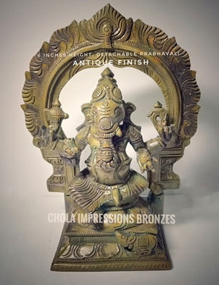 Ganesh Antique Style Panchaloha Bronze Statue