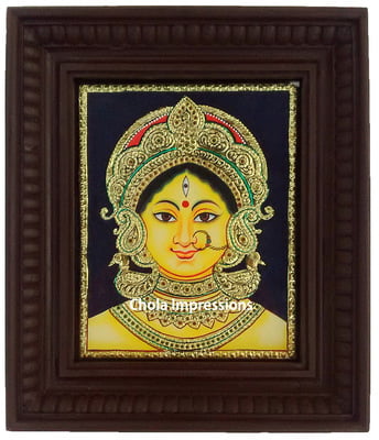 Devi Durga - Bengal Style Tanjore Painting - Various sizes