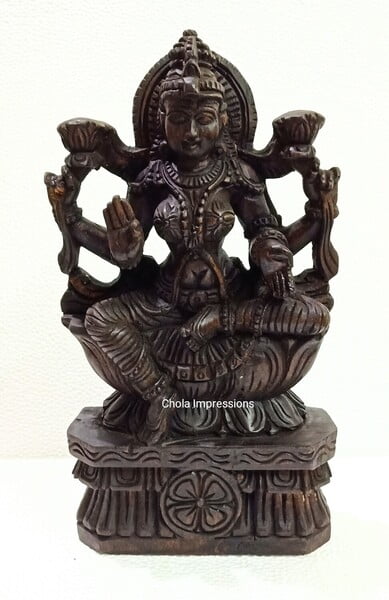 Lakshmi Devi Wooden statue - 1 foot Lakshmi Devi Wooden statue - 1 foot