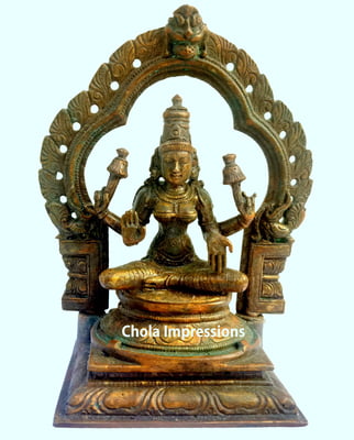 Lakshmi Devi Antique Style Panchaloha Bronze Statue