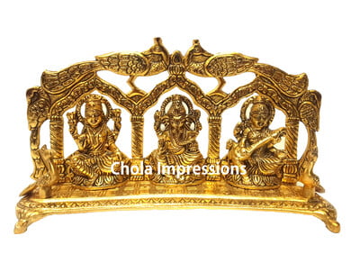 Lakshmi Ganesh Saraswati Pooja Set Brass Idol Lakshmi Ganesh Saraswati Pooja Set Brass Idol
