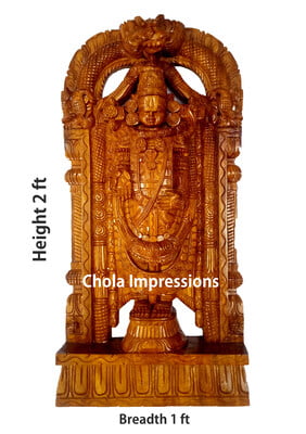 Lord Balaji Wooden Statue