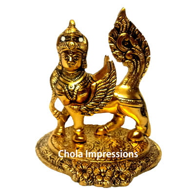 Kamadenu Brass idol with wings Kamadenu Brass idol with wings