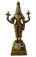 Lord Vishnu Panchaloha Idol in Antique Finish Lord Vishnu Panchaloha Idol in Antique Finish