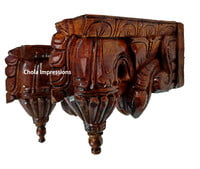Bodhil Wooden Wall Bracket Pair - 9 inches