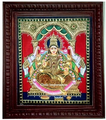 Gaja Lakshmi Tanjore Painting - Exclusive collection