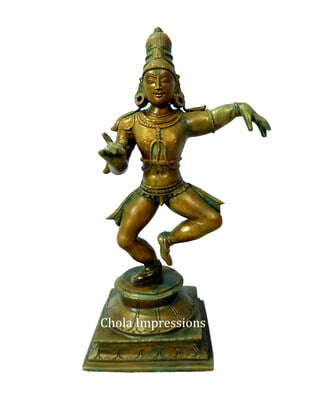 Lord Krishna Panchaloha Idol in Antique Finish - 9 inches