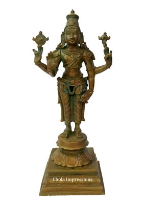 Lord Vishnu Panchaloha Idol in Antique Finish