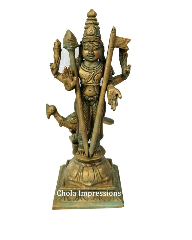 Murugar Panchaloha set in Antique Finish - 6 inches Murugar Panchaloha set in Antique Finish - 6 inches