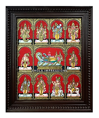 Dasavatharam Tanjore Painting with Renganathar