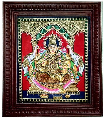 Gaja Lakshmi Tanjore Painting - Exclusive collection - Various Sizes