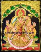 Saraswati Devi Tanjore Painting Saraswati Devi Tanjore Painting