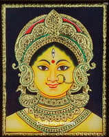 Devi Durga - Bengal Style Tanjore Painting - Various sizes