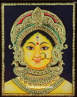 Devi Durga - Bengal Style Tanjore Painting - Various sizes