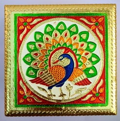 Minakari painting Jewel/ Dry fruit Box with partition Minakari painting Jewel/ Dry fruit Box with partition