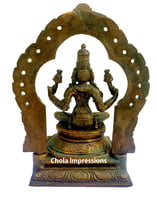 Lakshmi Devi Antique Style Panchaloha Bronze Statue