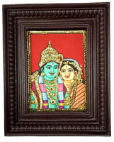 Lord Ram Sita Devi Tanjore Painting - from Small sizes