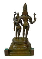 Shiva Parvati Panchaloha Idol in Antique Finish