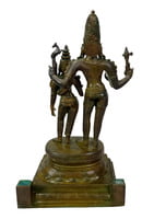 Shiva Parvati Panchaloha Idol in Antique Finish Shiva Parvati Panchaloha Idol in Antique Finish