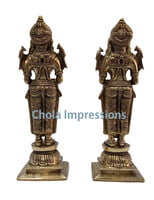 Deepa Lakshmi/ Paavai Vilakku Brass Idol Pair - 10 inches Deepa Lakshmi/ Paavai Vilakku Brass Idol Pair - 10 inches
