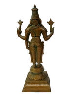 Lord Vishnu Panchaloha Idol in Antique Finish