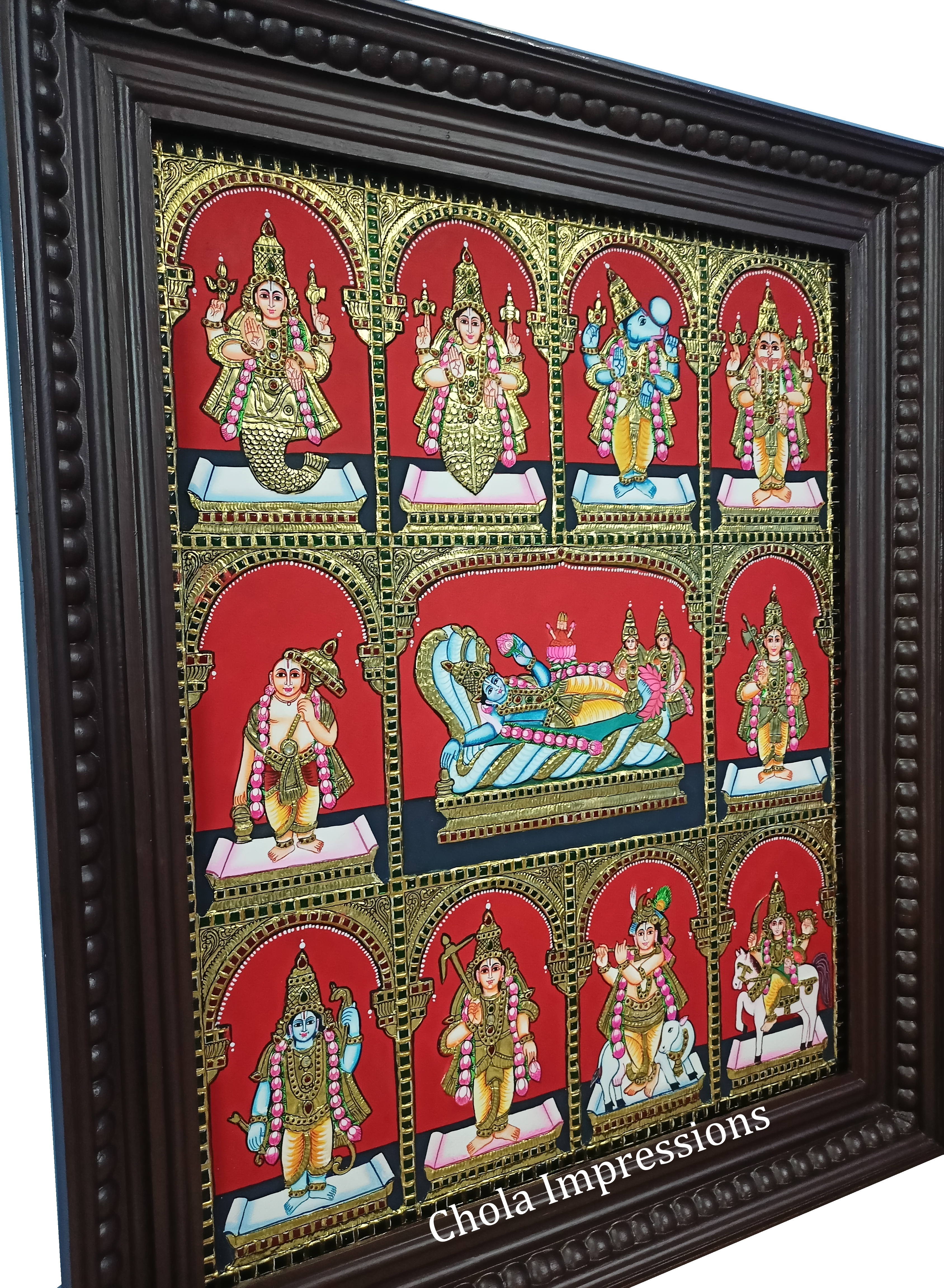 Dasavatharam Tanjore Painting with Renganathar