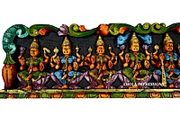 Ashta Lakshmi Multi colour Wooden Panel - Wall Mount Ashta Lakshmi Multi colour Wooden Panel - Wall Mount