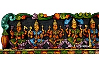 Ashta Lakshmi Multi colour Wooden Panel - Wall Mount