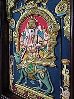 Super Embossed Lord Ganesha Tanjore Painting