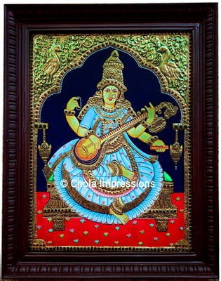 Saraswati Tanjore Painting - Exclusive collection