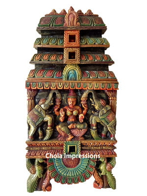 Lakshmi Devi Wooden Kavadi Wall Mount