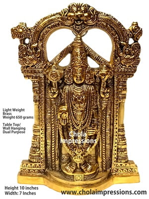 Balaji Brass Idol Wall Hanging/ Table Top