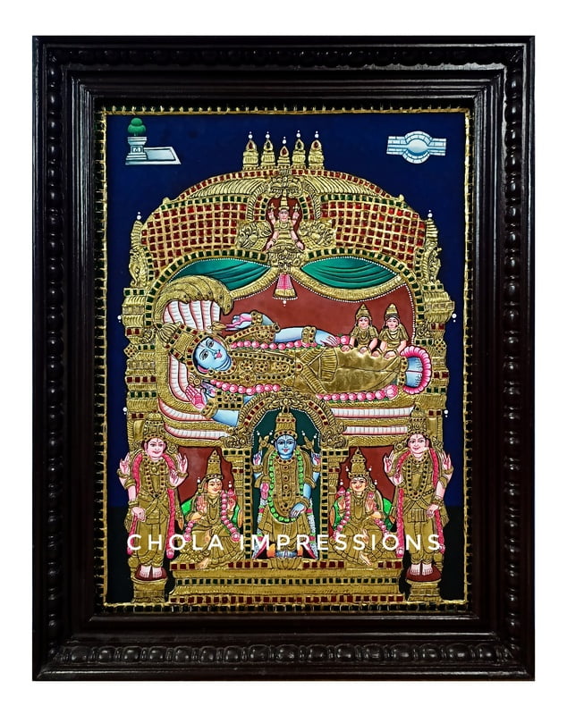 Renganathar Tanjore Painting - 2 ft x 1.5 ft Renganathar Tanjore Painting - 2 ft x 1.5 ft
