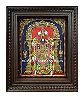 Super Embossed Statue-like Balaji Tanjore Painting - Medium Size Super Embossed Statue-like Balaji Tanjore Painting - Medium Size