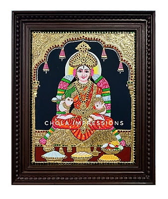 Traditional Kashi Annapoorani Tanjore Painting - Exclusive Collection
