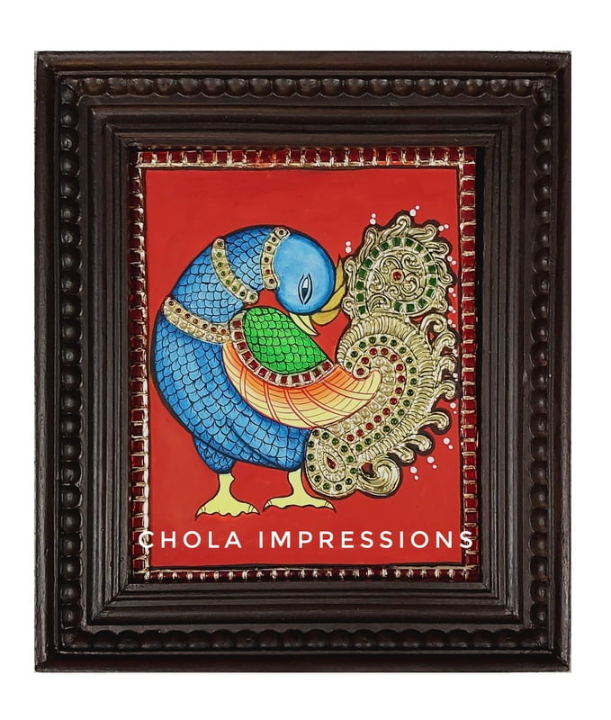 Golden Swan Tanjore Painting Golden Swan Tanjore Painting