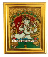 Butter Krishna Reverse Glass Painting Butter Krishna Reverse Glass Painting