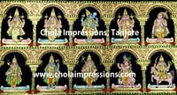 Dasavatharam Tanjore Painting - 3 ft x 1.75 ft - Chola Impressions Exclusive Collection