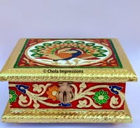 Minakari painting Jewel/ Dry fruit Box with partition