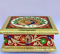 Minakari painting Jewel/ Dry fruit Box with partition Minakari painting Jewel/ Dry fruit Box with partition