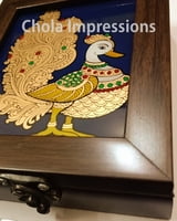 Royal Swan Reverse glass painting Jewel Box Royal Swan Reverse glass painting Jewel Box