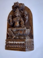 Chola Impressions Antique Finish Lakshmi Devi Wooden Statue   1 Foot