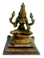 Lakshmi Devi Antique Style Panchaloha Bronze Statue