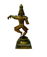 Lord Krishna Panchaloha Idol in Antique Finish - 9 inches