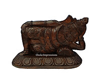 Reclining Vaastu Ganesh (Vaastu Vinayagar) Wooden statue - Antique style