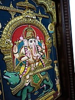 Super Embossed Lord Ganesha Tanjore Painting